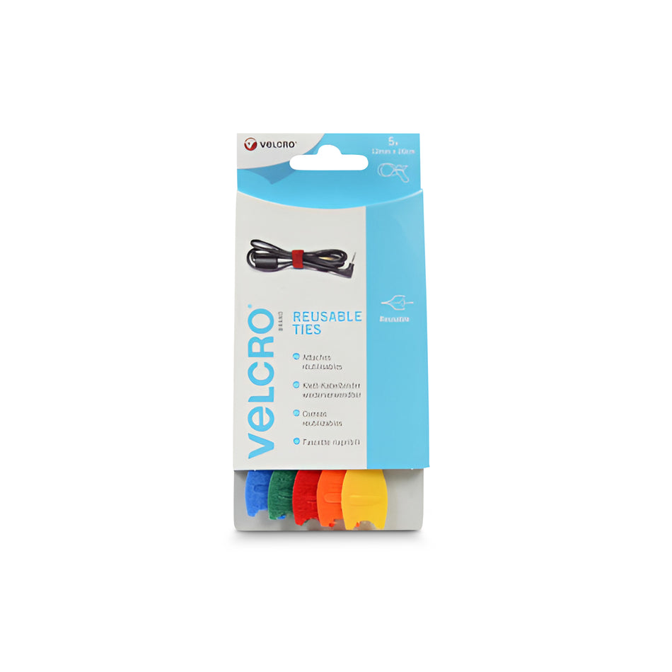 VELCRO® Brand Cable Ties – Assorted Colours